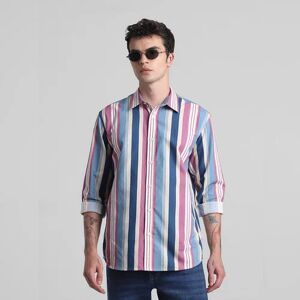 JACK & JONES JACK&JONES Pink Striped Full Sleeves Shirt