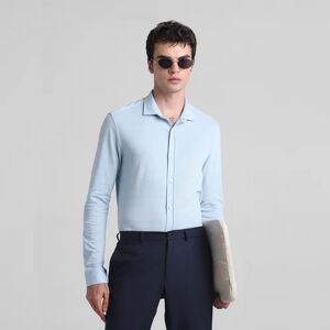 JACK & JONES JACK&JONES Light Blue Knitted Full Sleeves Shirt