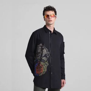 JACK & JONES JACK&JONES Black Applique Detail Full Sleeves Shirt