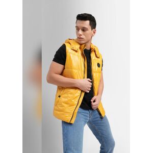 JACK & JONES JACK&JONES Yellow Hooded Puffer Vest Jacket