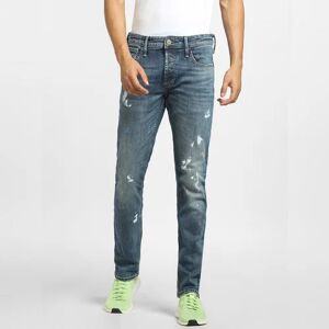 JACK & JONES JACK&JONES Blue Low Rise Paint Detail Slim Jeans