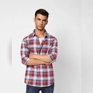 JACK & JONES JACK&JONES Red Check Full Sleeves Shirt