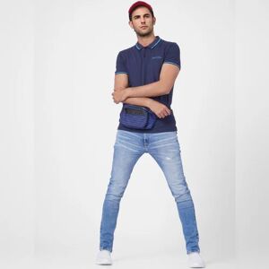 JACK & JONES JACK&JONES Dark Blue Contrast Tipping Polo T-shirt