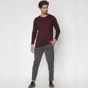 JACK & JONES JACK&JONES Maroon Knit Crew Neck T-shirt