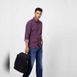 JACK & JONES JACK&JONES Blue Paisley Print Full Sleeves Shirt