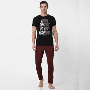 JACK & JONES JACK&JONES Black Text Print Crew Neck T-shirt