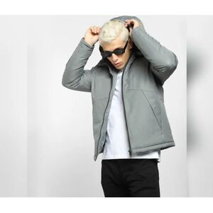 JACK & JONES JACK&JONES Grey Hooded Puffer Jacket