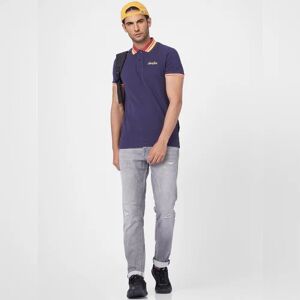 JACK & JONES JACK&JONES Blue Contrast Tipping Polo Neck T-shirt