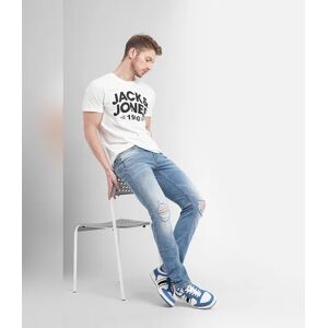 JACK & JONES JACK&JONES Blue Low Rise Distressed Ben Skinny Fit Jeans