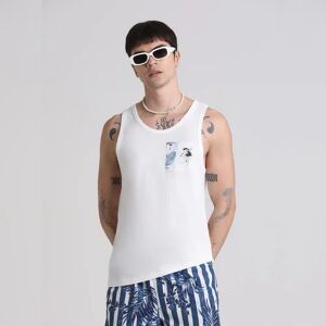 JACK & JONES JACK&JONES White Tropical Print Pocket Vest