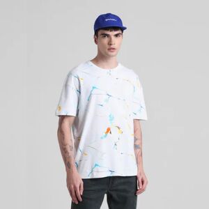 JACK & JONES JACK&JONES White Smudge Paint Oversized T-shirt