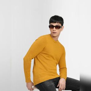 JACK & JONES JACK&JONES Mustard Textured Cotton Sweater