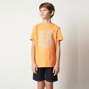 JACK & JONES JUNIOR JACK&JONES Boys Orange Frenchie Print T-shirt