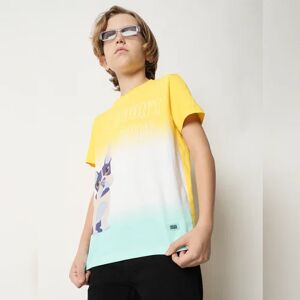 JACK & JONES JUNIOR JACK&JONES Boys Yellow Ombre Print T-shirt