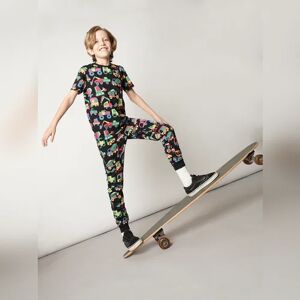 JACK & JONES JUNIOR JACK&JONES Boys Black Car Print Co-ord Set Sweatpants