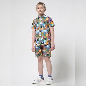 JACK & JONES JUNIOR JACK&JONES Boys Blue Logo Print Co-ord Set Shorts