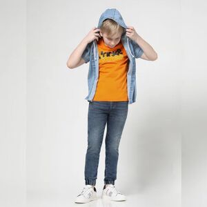 JACK & JONES JUNIOR JACK&JONES Boys Orange Logo Chest Print T-shirt