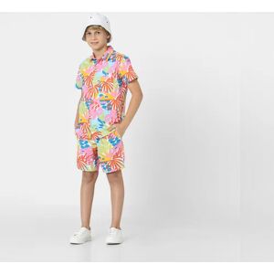 JACK & JONES JUNIOR JACK&JONES BOYS Pink Printed Co-ord Set Shorts