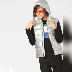 JACK & JONES JUNIOR JACK&JONES Boys Silver Hooded Puffer Jacket