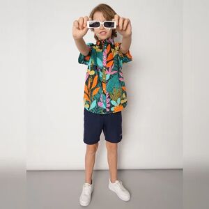 JACK & JONES JUNIOR JACK&JONES Boys Green Tropical Print Shirt