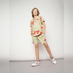 JACK & JONES JUNIOR JACK&JONES Boys Green Printed Co-ord Set Shorts