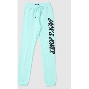 JACK & JONES JUNIOR JACK&JONES Boys Green Low Rise Logo Print Sweatpants