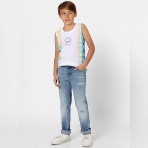 JACK & JONES JUNIOR JACK&JONES Boys White Sleeveless T-shirt