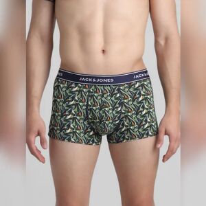 JACK & JONES JACK&JONES Green Leaf Print Trunks