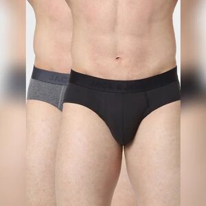 JACK & JONES JACK&JONES Black & Grey Briefs - Pack of 2