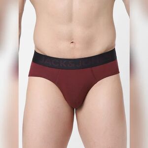 JACK & JONES JACK&JONES Maroon Logo Print Briefs