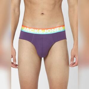 JACK & JONES JACK&JONES Purple Logo Print Briefs