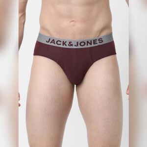 JACK & JONES JACK&JONES Maroon Logo Print Briefs