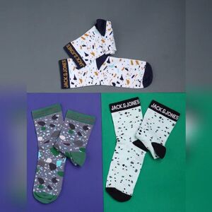 JACK & JONES JACK&JONES Pack Of 3 Printed Mid Length Socks