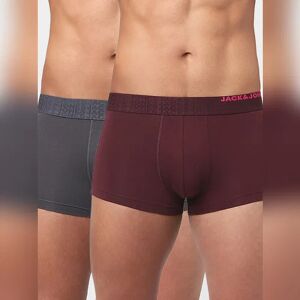 JACK & JONES JACK&JONES Pack Of 2 Grey & Maroon Trunks