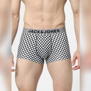 JACK & JONES JACK&JONES White Chess Board Print Trunks