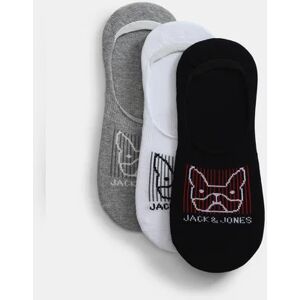 JACK & JONES JACK&JONES Pack of 3 No-Show Socks - Black, White & Grey