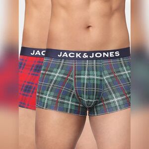 JACK & JONES JACK&JONES Pack Of 2 Green & Red Check Trunks