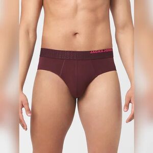 JACK & JONES JACK&JONES Grey & Maroon Briefs - Pack of 2