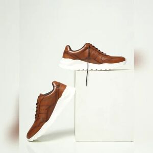 JACK & JONES JACK&JONES Brown Premium Leather Sneakers