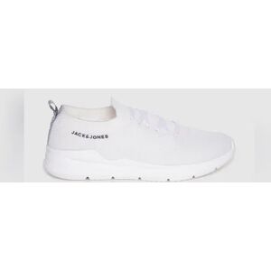 JACK & JONES JACK&JONES White Logo Print Lace Up Sneakers