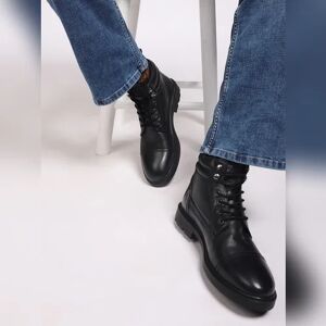 JACK & JONES JACK&JONES Black Vintage Leather Boots