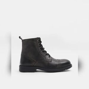 JACK & JONES JACK&JONES Black Mid-Top Leather Boots