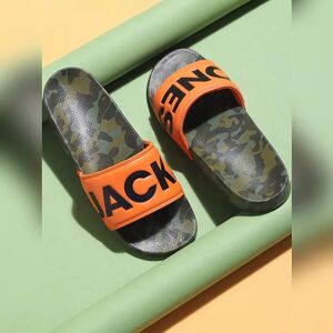 JACK & JONES JACK&JONES Orange Camo Print Sliders