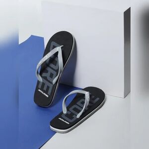 JACK & JONES JACK&JONES Black Logo Print Flip Flops