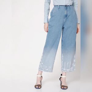 VERO MODA Blue High Rise Ombre Flared Jeans