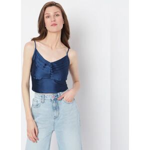 VERO MODA Blue Crop Top