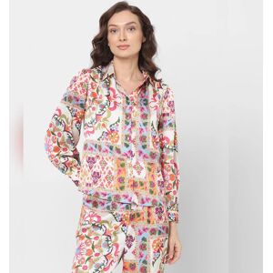 VERO MODA Beige Printed Co-ord Set Shirt