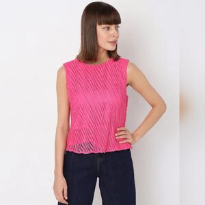 VERO MODA Hot Pink Lace Sleeveless Top