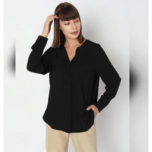 VERO MODA Black Folded Collar Top