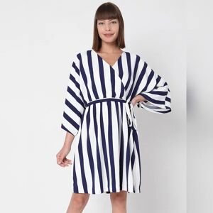 VERO MODA White Striped Fit & Flare Dress